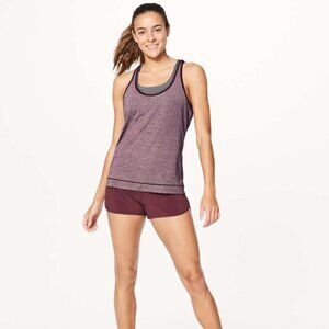 lululemon athletics Women's Run The Day Tank - Heathered Dark Adobe  - US 8